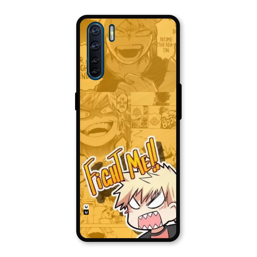 Fight Me Challenge Metal Back Case for Oppo F15