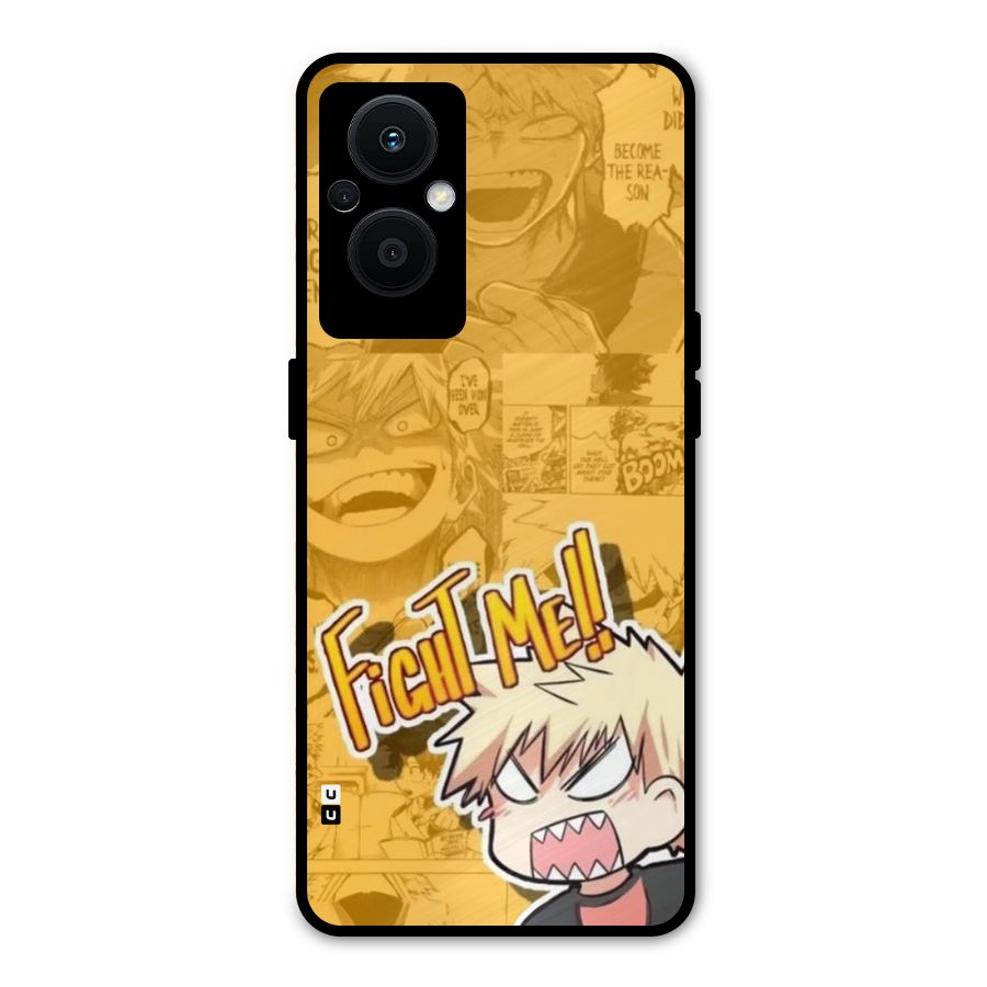 Fight Me Challenge Metal Back Case for Oppo F21 Pro 5G