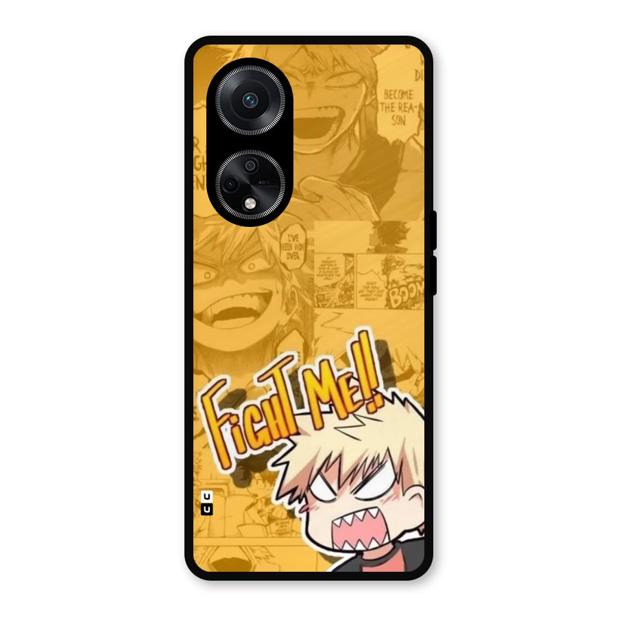 Fight Me Challenge Metal Back Case for Oppo F23