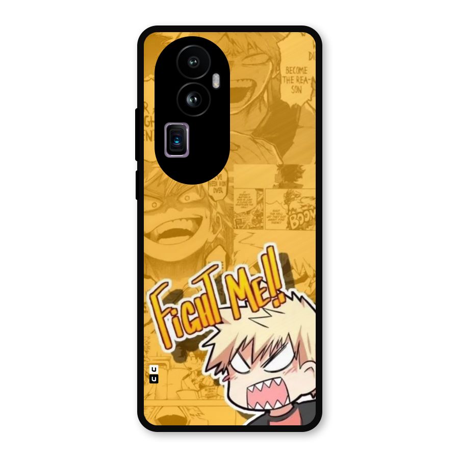 Fight Me Challenge Metal Back Case for Oppo Reno10 Pro Plus