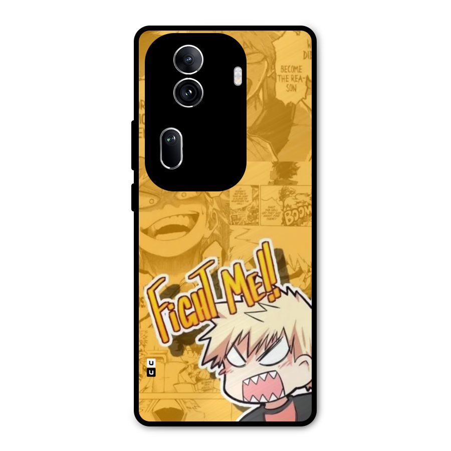 Fight Me Challenge Metal Back Case for Oppo Reno11 Pro 5G
