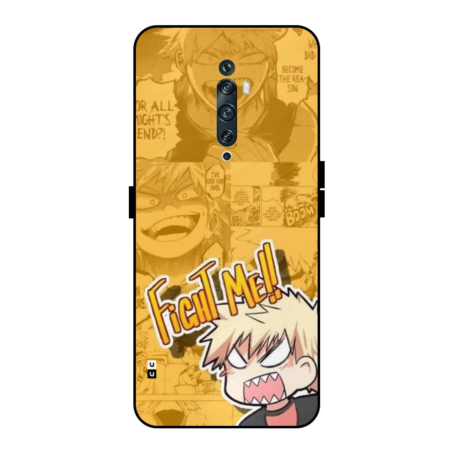 Fight Me Challenge Metal Back Case for Oppo Reno2 Z