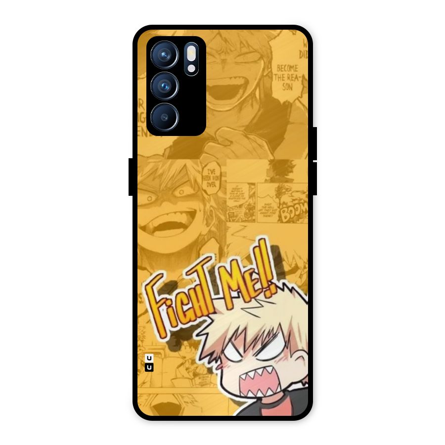 Fight Me Challenge Metal Back Case for Oppo Reno6 5G