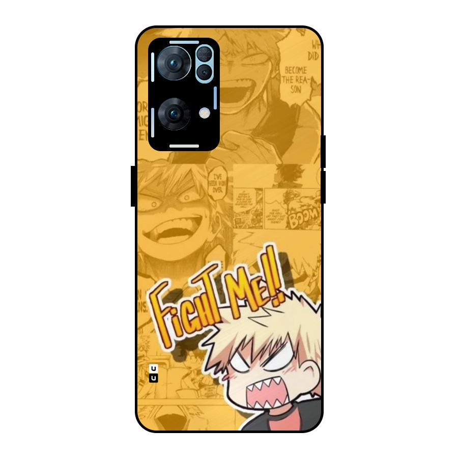 Fight Me Challenge Metal Back Case for Oppo Reno7 Pro 5G