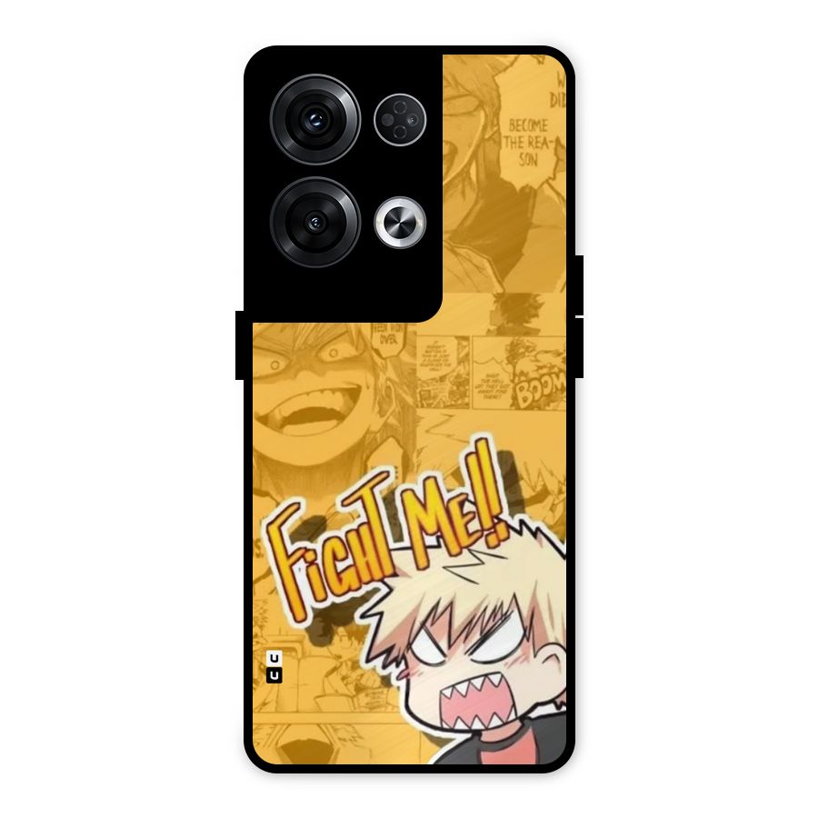 Fight Me Challenge Metal Back Case for Oppo Reno8 Pro 5G