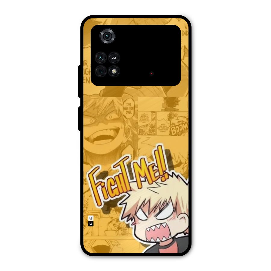 Fight Me Challenge Metal Back Case for Poco M4 Pro 4G