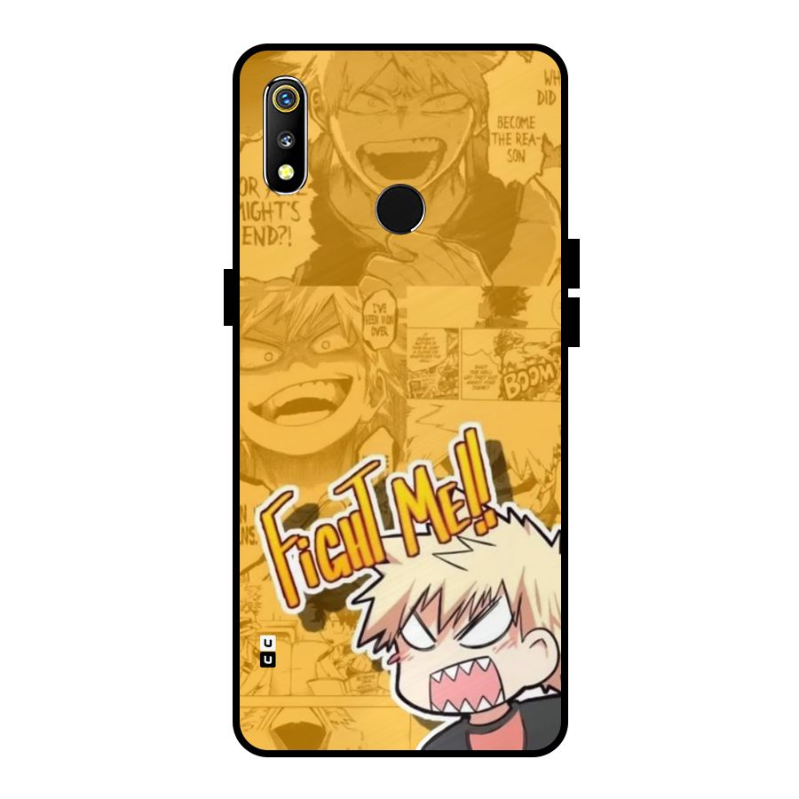 Fight Me Challenge Metal Back Case for Realme 3i