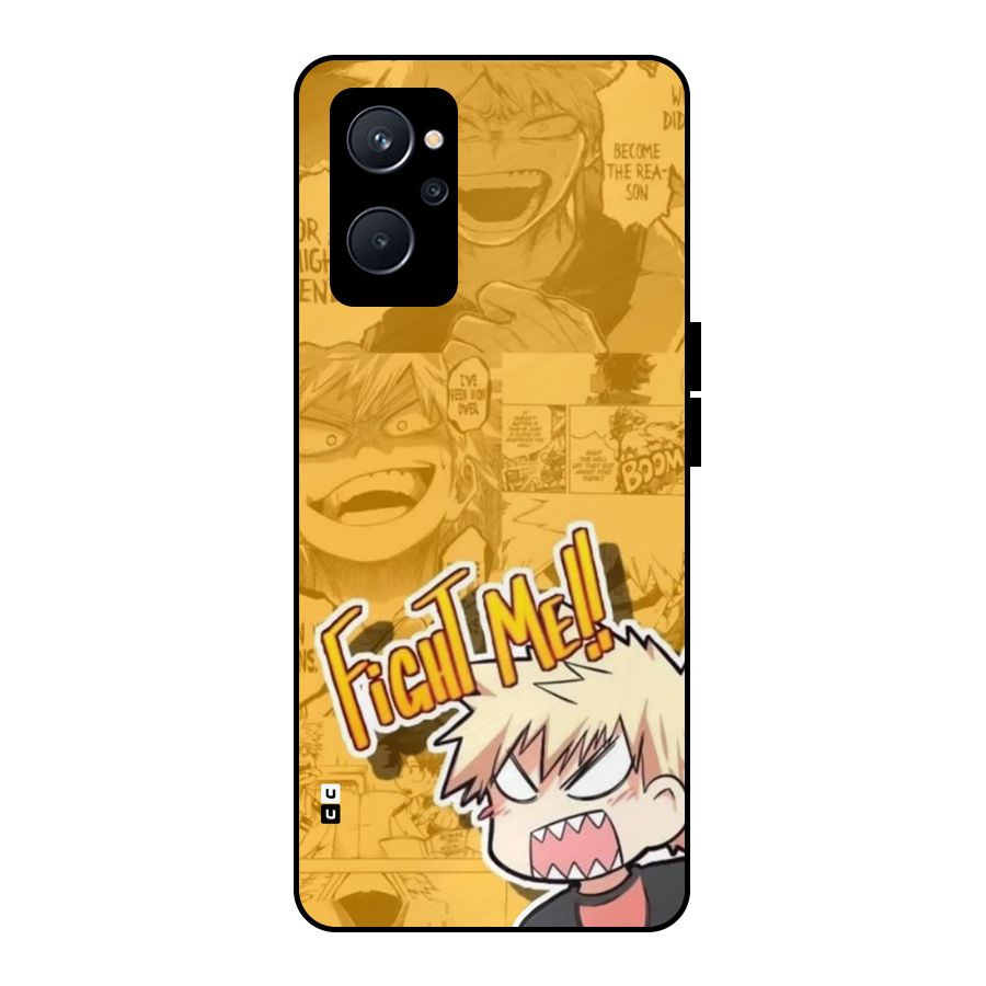Fight Me Challenge Metal Back Case for Realme 9i 5G