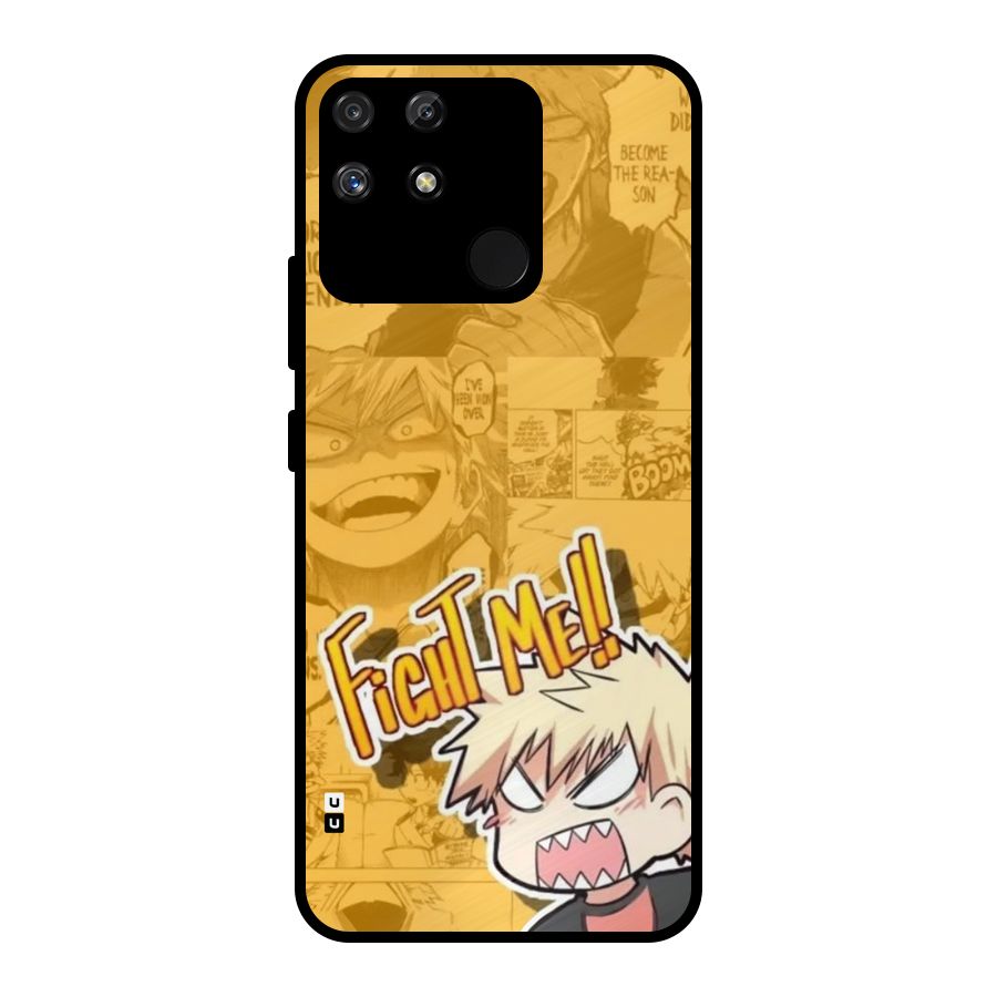 Fight Me Challenge Metal Back Case for Realme Narzo 50A
