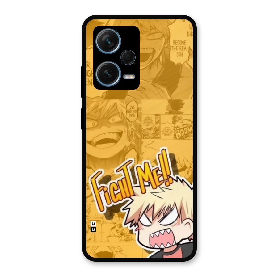 Fight Me Challenge Metal Back Case for Redmi Note 12 Pro Plus 5G