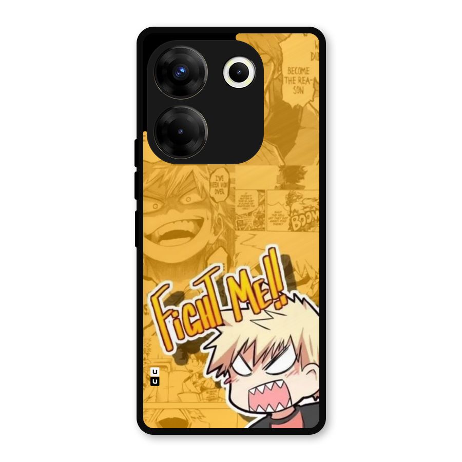 Fight Me Challenge Metal Back Case for Tecno Camon 20 Pro