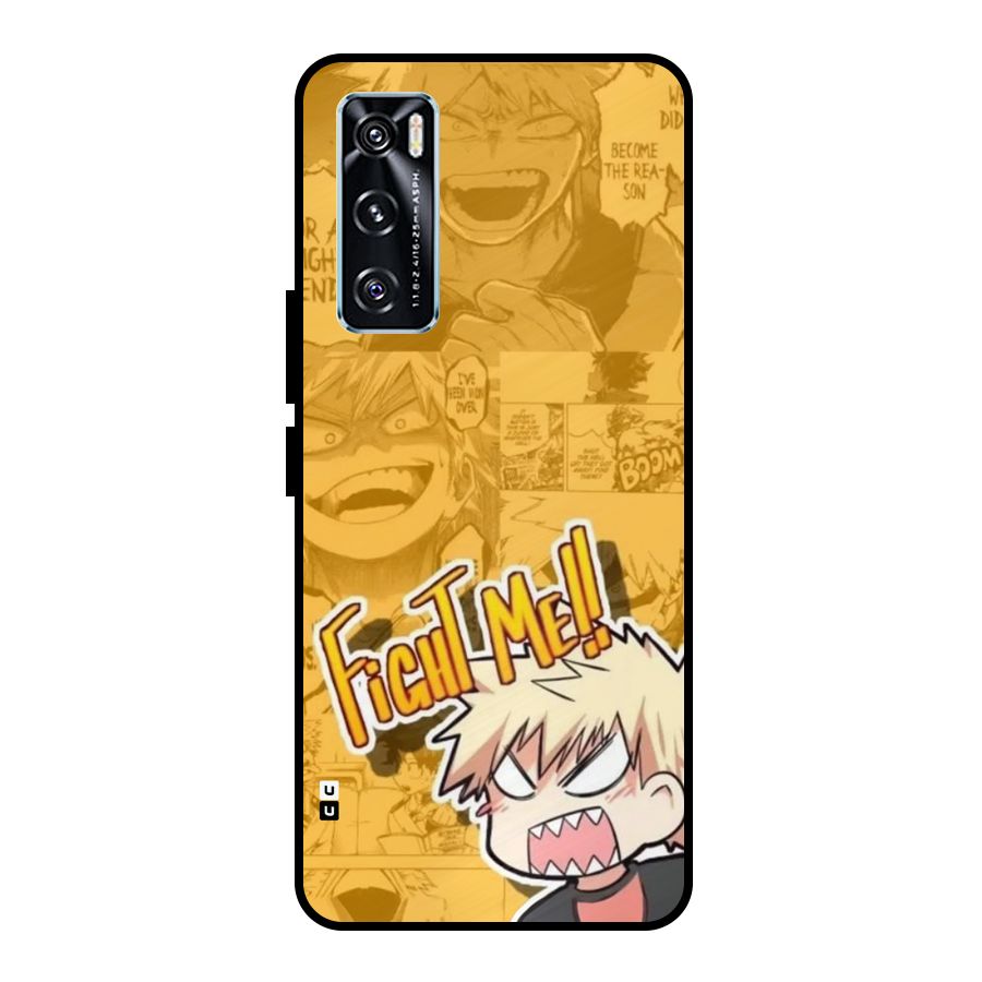 Fight Me Challenge Metal Back Case for Vivo V20 SE
