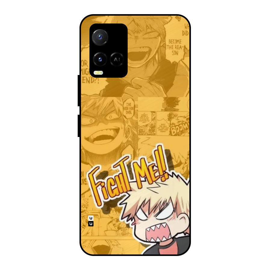 Fight Me Challenge Metal Back Case for Vivo Y21