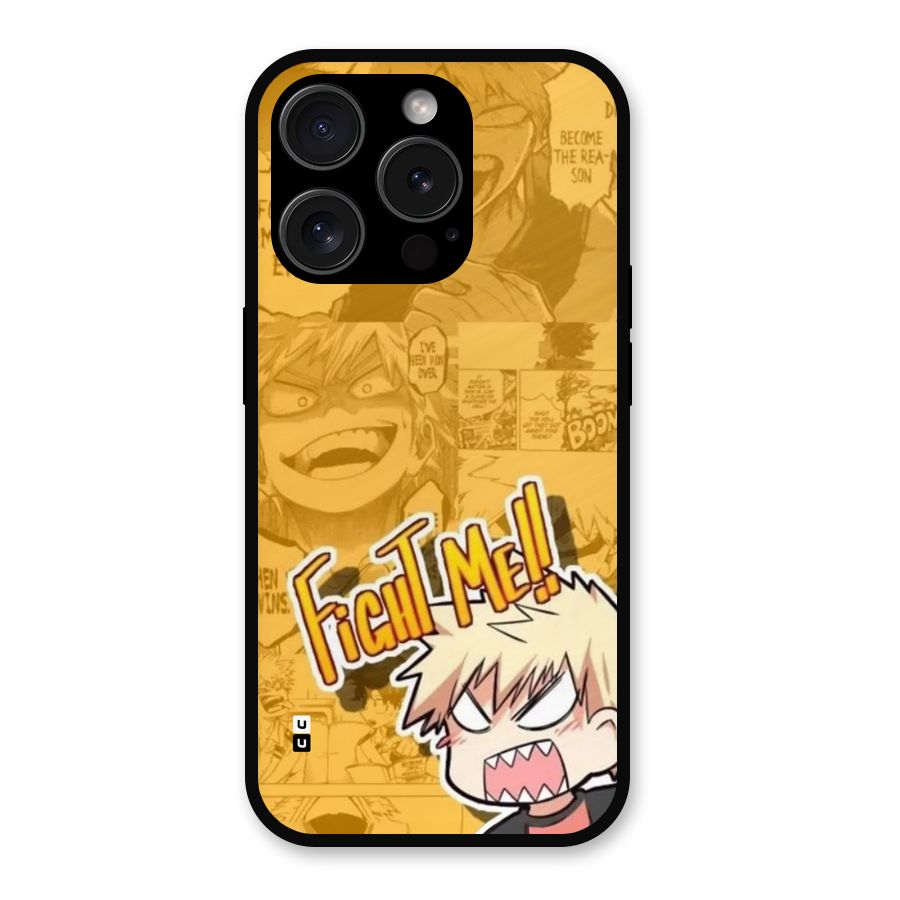 Fight Me Challenge Metal Back Case for iPhone 15 Pro