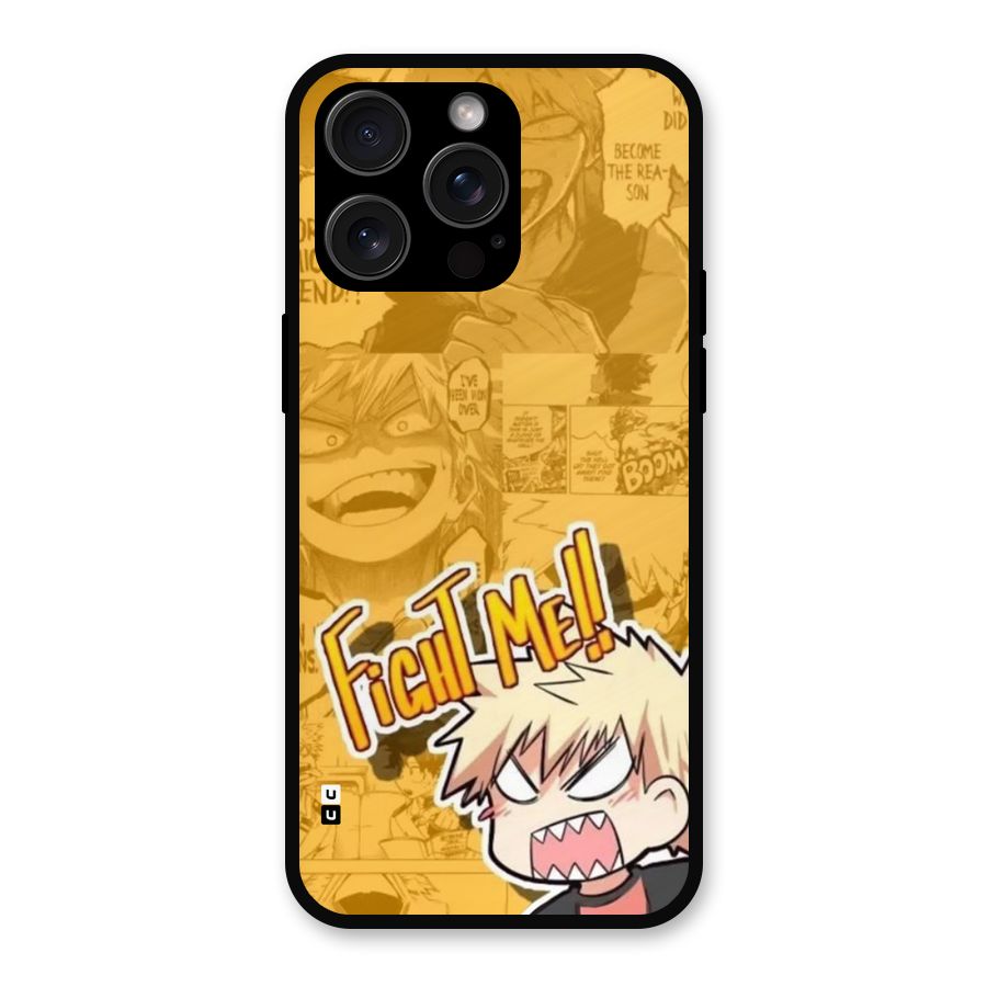 Fight Me Challenge Metal Back Case for iPhone 15 Pro Max