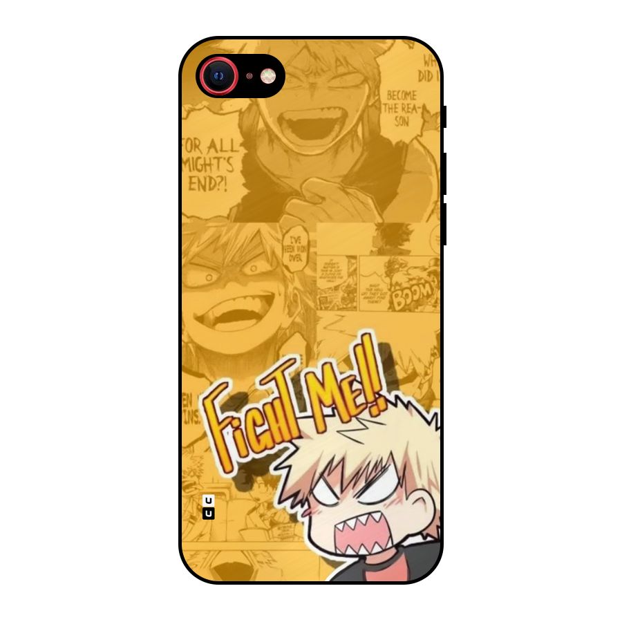 Fight Me Challenge Metal Back Case for iPhone 8
