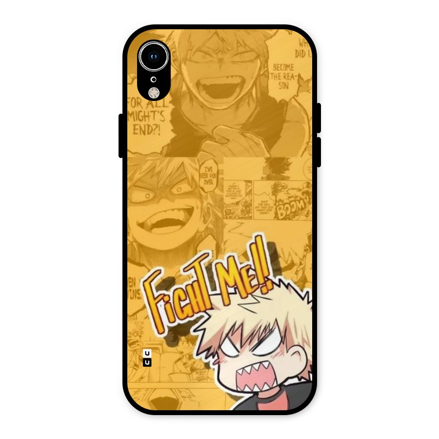 Fight Me Challenge Metal Back Case for iPhone XR