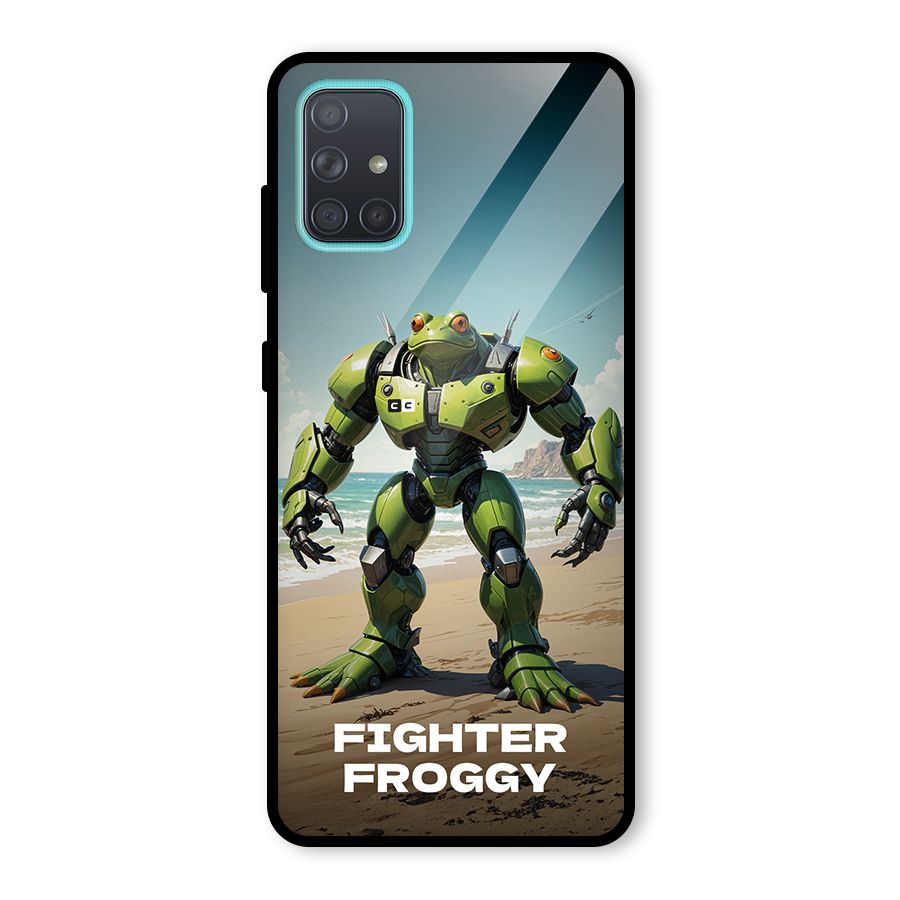 Fighter Froggy Glass Back Case for Galaxy A71