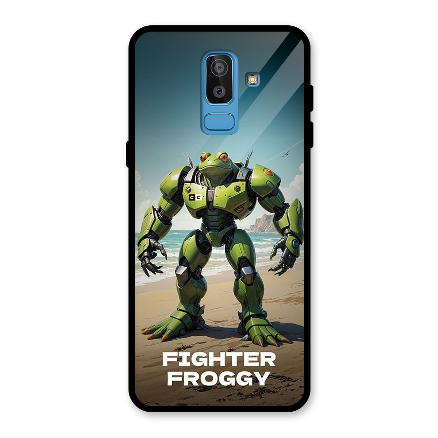 Fighter Froggy Glass Back Case for Galaxy J8