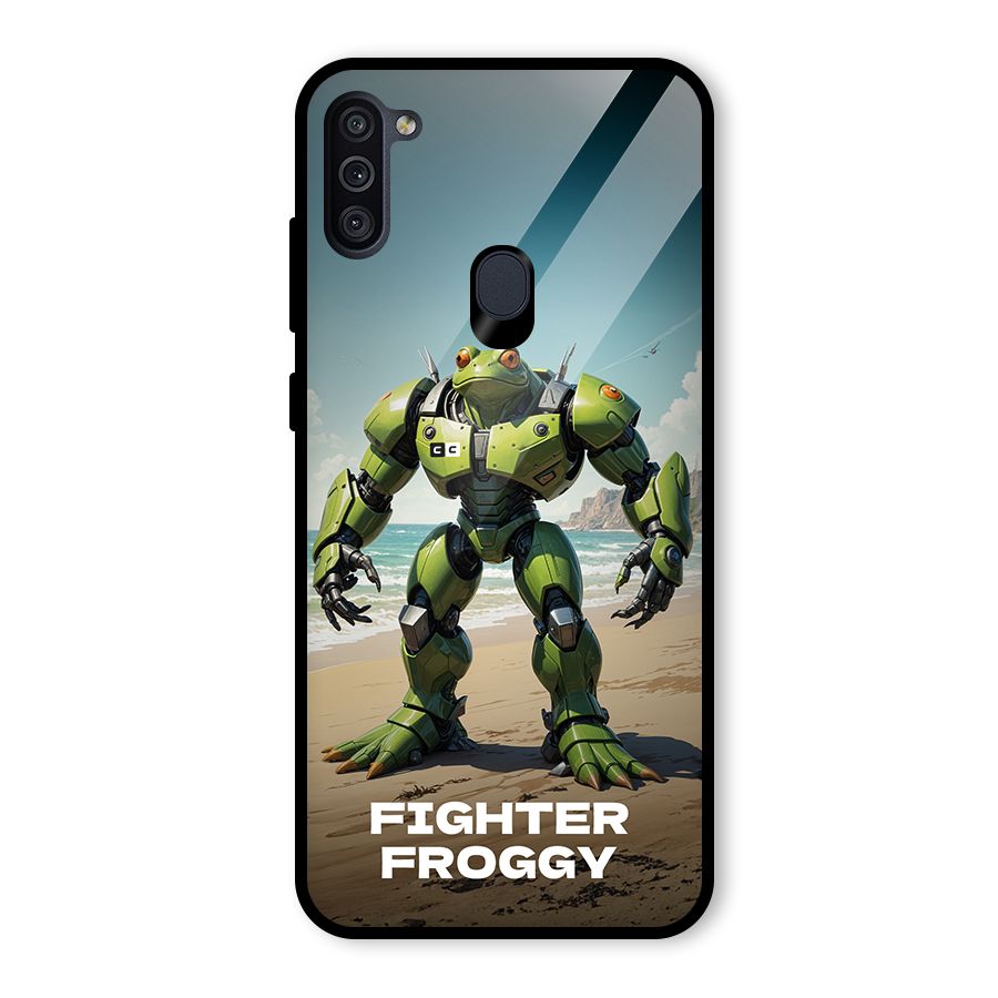 Fighter Froggy Glass Back Case for Galaxy M11