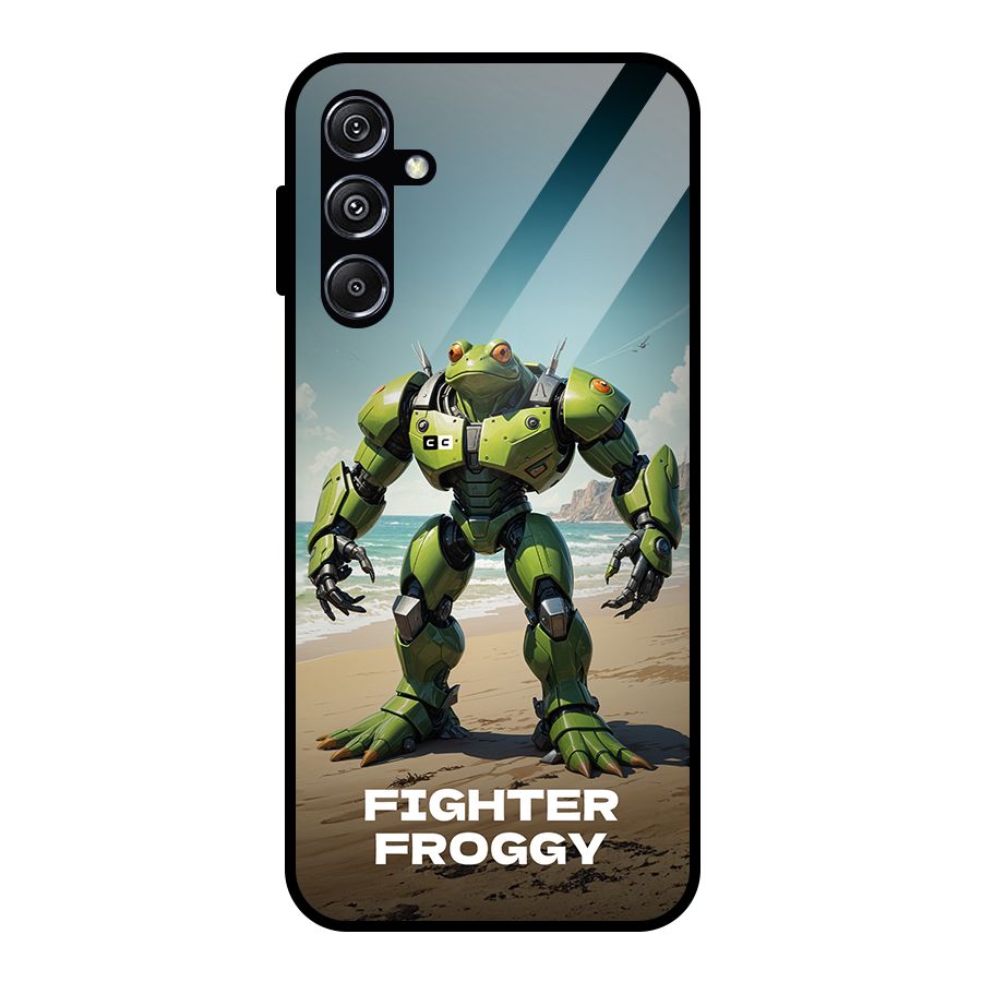 Fighter Froggy Glass Back Case for Galaxy M34 5G