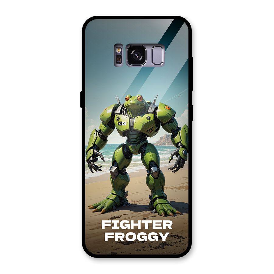Fighter Froggy Glass Back Case for Galaxy S8