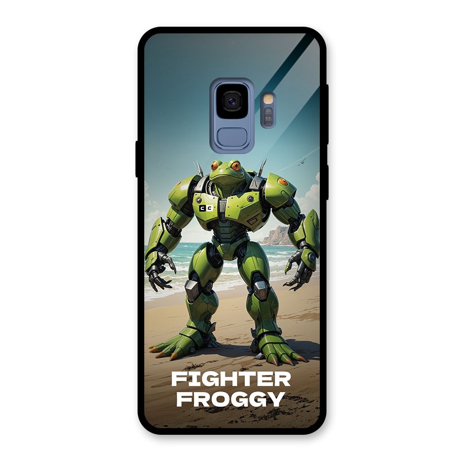 Fighter Froggy Glass Back Case for Galaxy S9