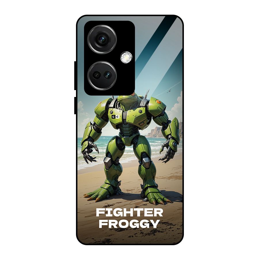 Fighter Froggy Glass Back Case for OnePlus Nord CE 3 5G