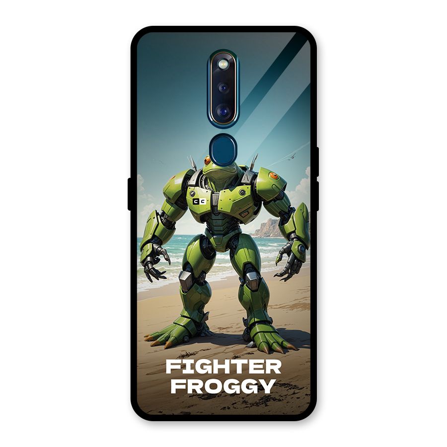 Fighter Froggy Glass Back Case for Oppo F11 Pro