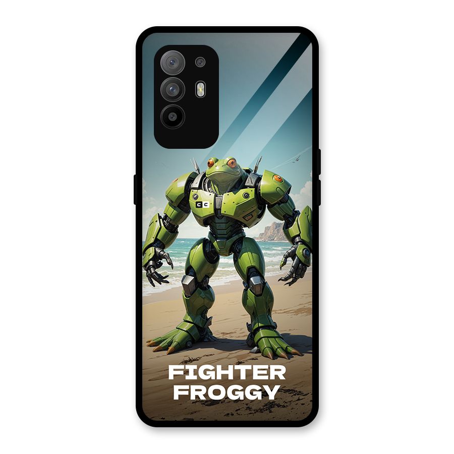 Fighter Froggy Glass Back Case for Oppo F19 Pro Plus 5G