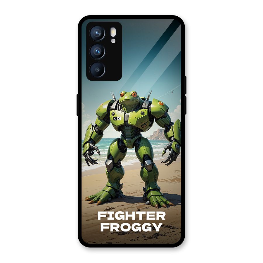 Fighter Froggy Glass Back Case for Oppo Reno6 5G