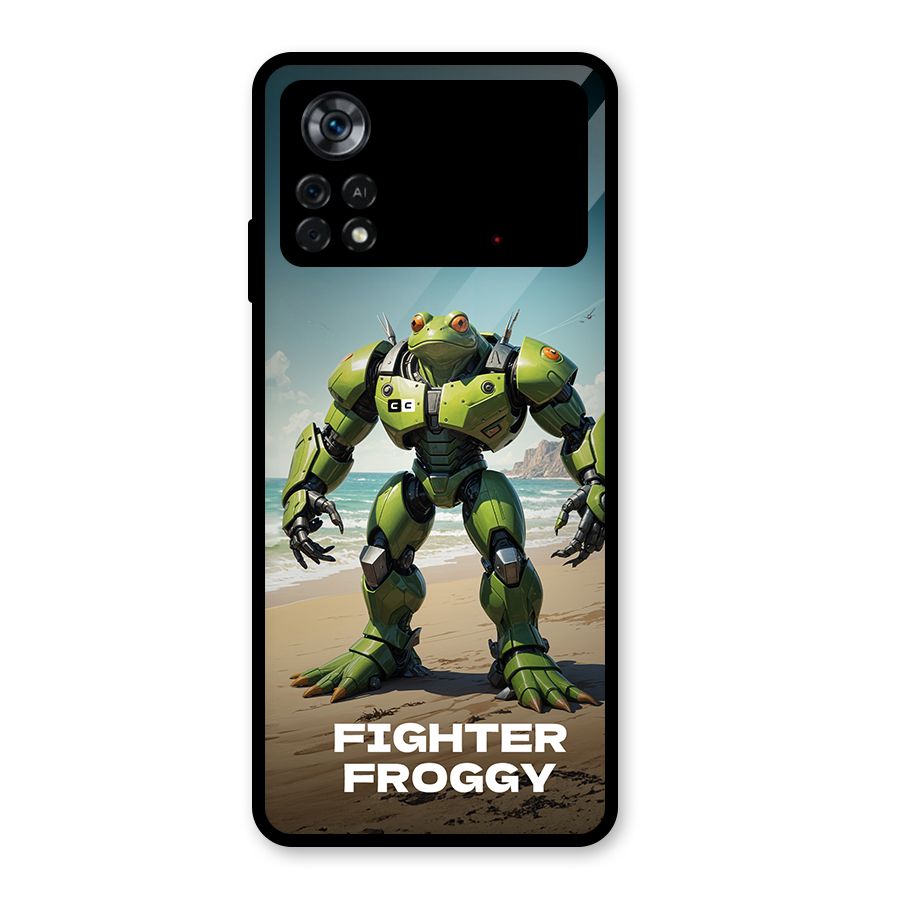 Fighter Froggy Glass Back Case for Poco X4 Pro 5G
