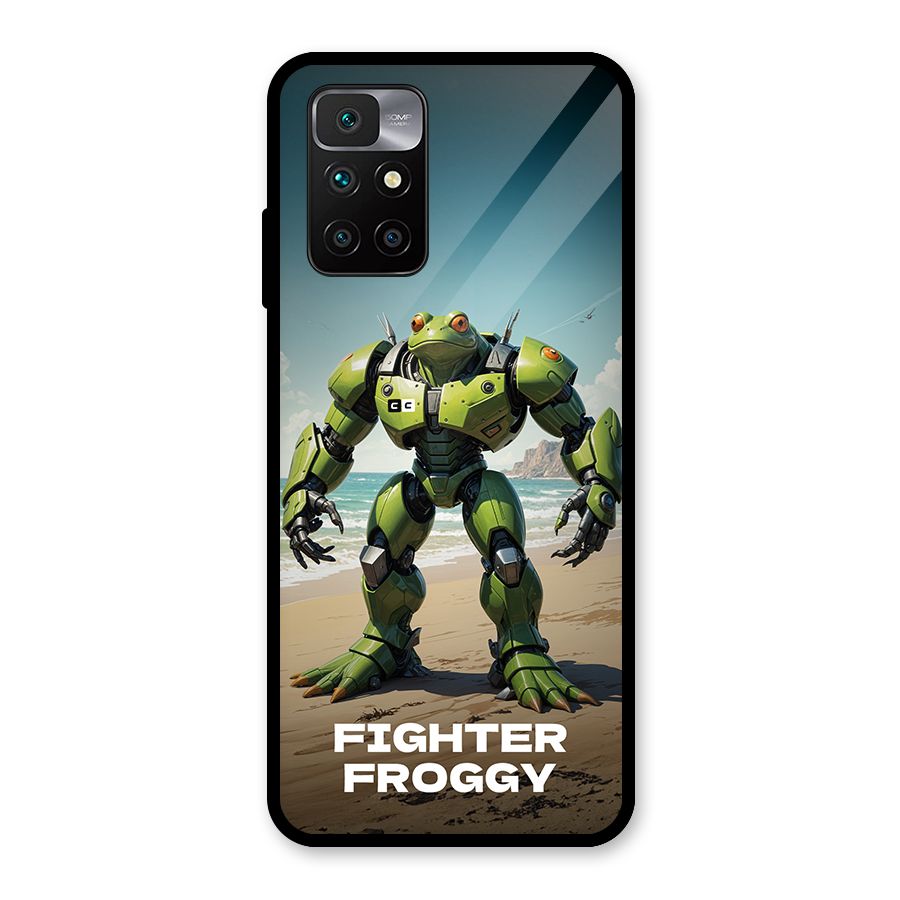 Fighter Froggy Glass Back Case for Redmi 10 Prime