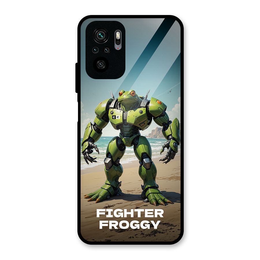 Fighter Froggy Glass Back Case for Redmi Note 10S