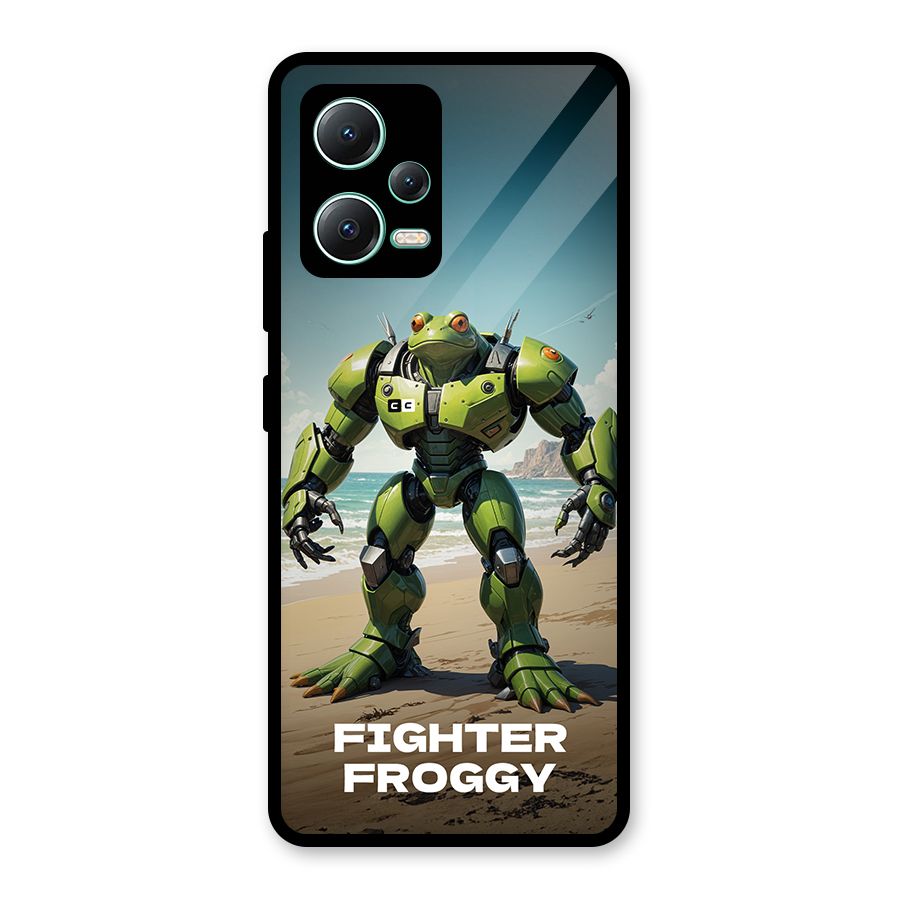 Fighter Froggy Glass Back Case for Redmi Note 12 5G