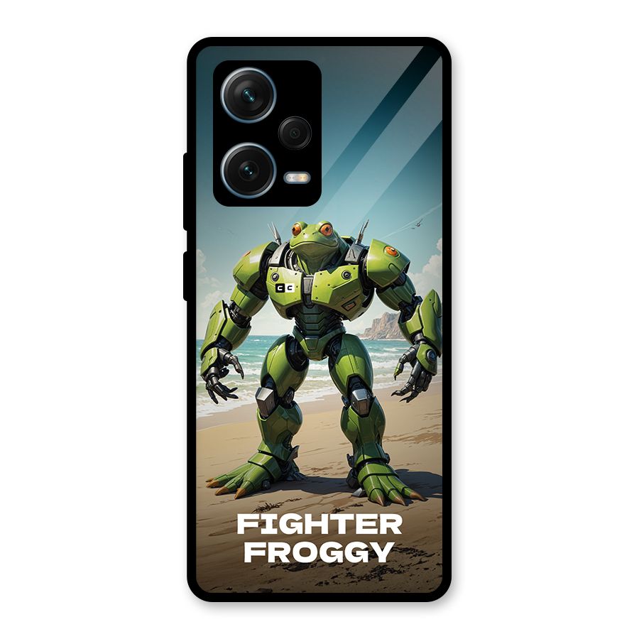 Fighter Froggy Glass Back Case for Redmi Note 12 Pro Plus 5G