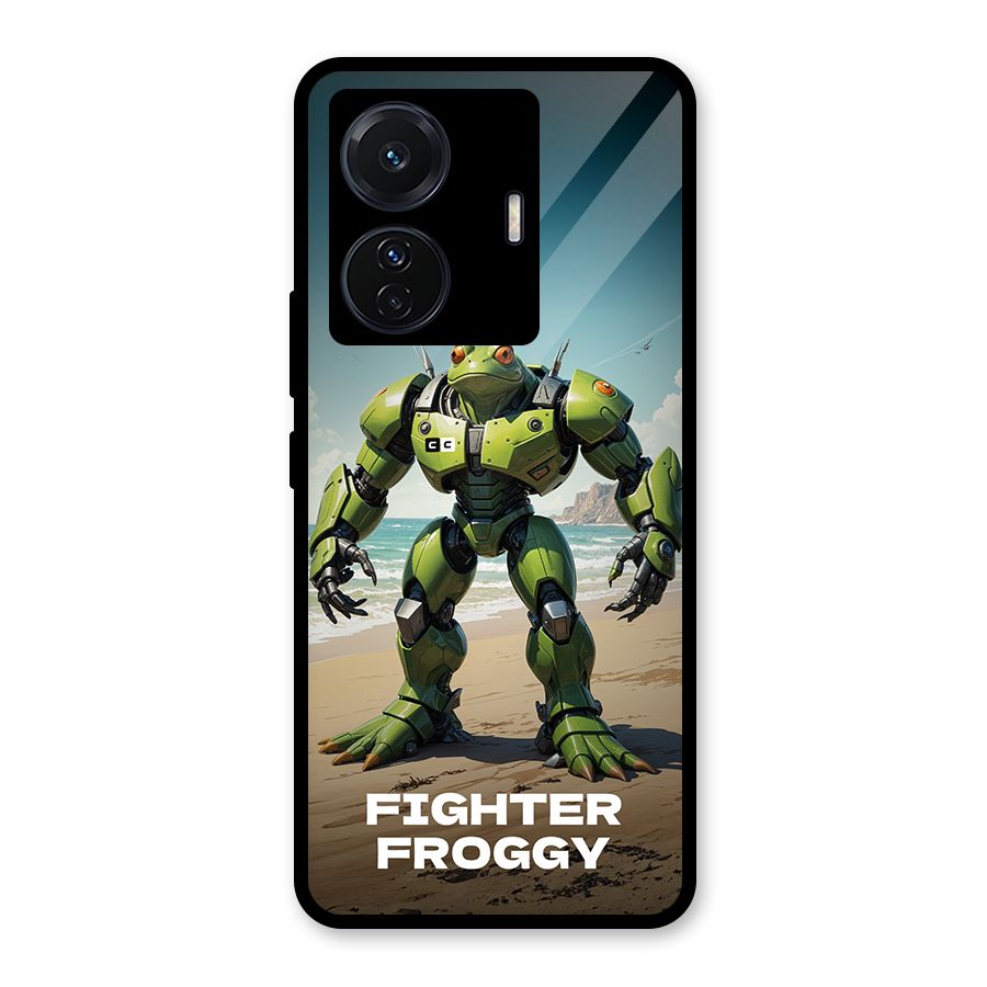 Fighter Froggy Glass Back Case for Vivo T1 Pro