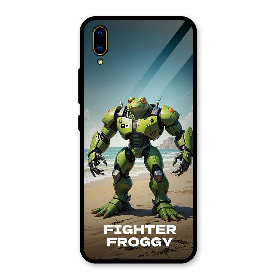 Fighter Froggy Glass Back Case for Vivo V11 Pro