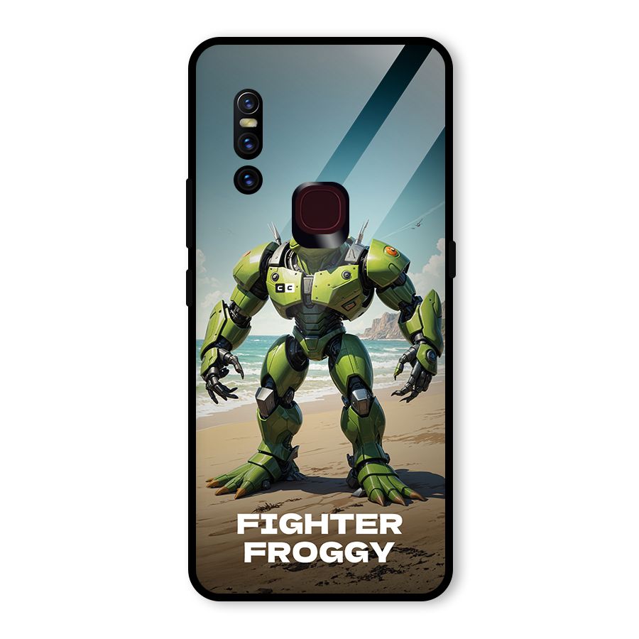 Fighter Froggy Glass Back Case for Vivo V15
