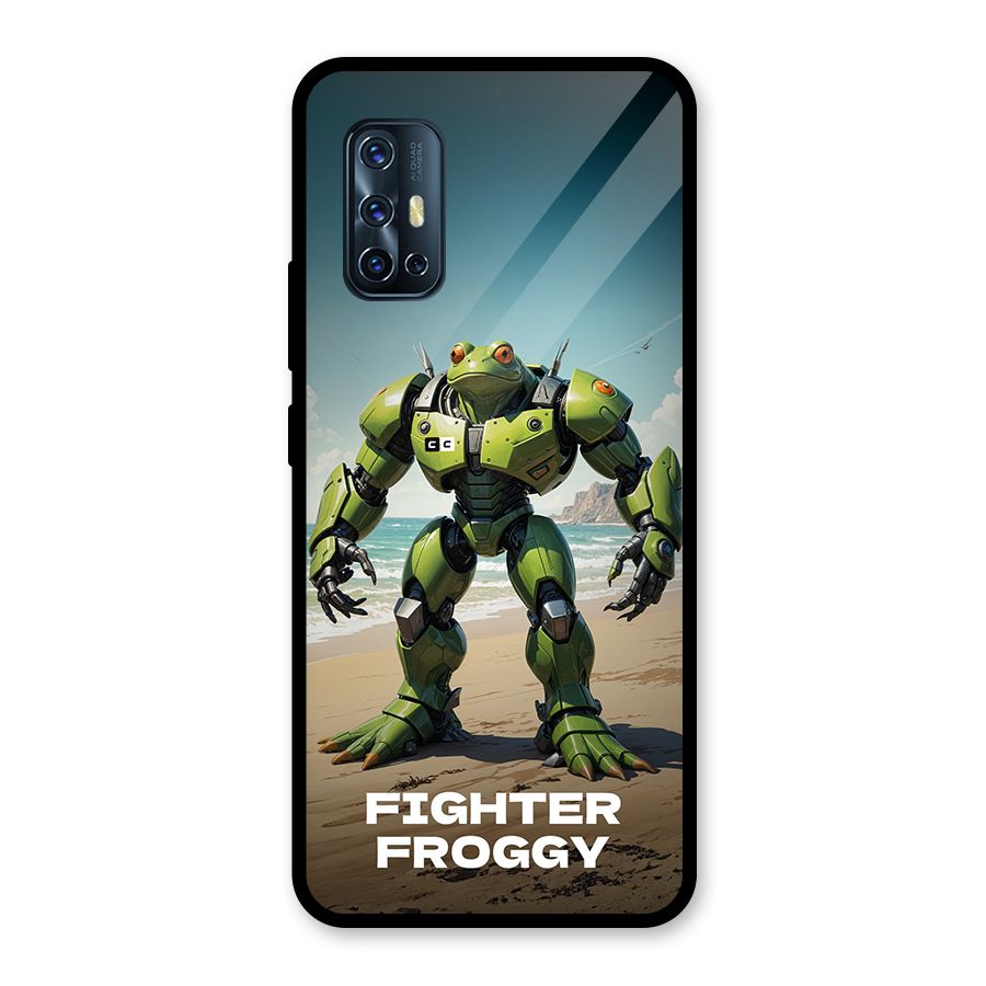 Fighter Froggy Glass Back Case for Vivo V17