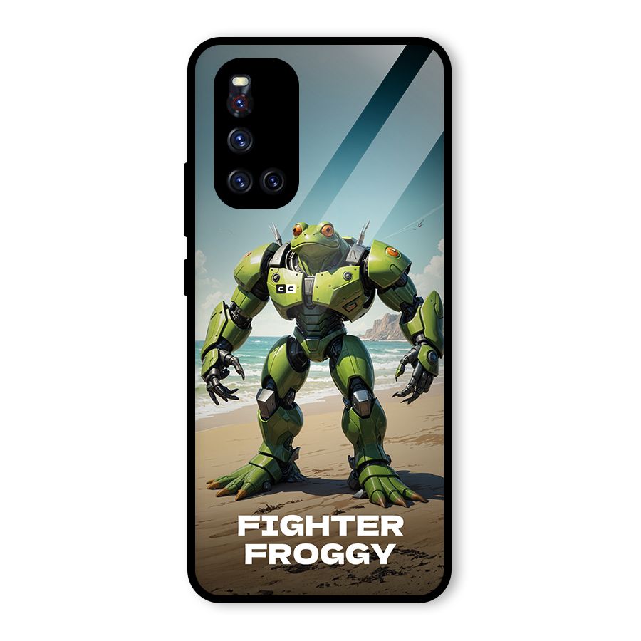 Fighter Froggy Glass Back Case for Vivo V19