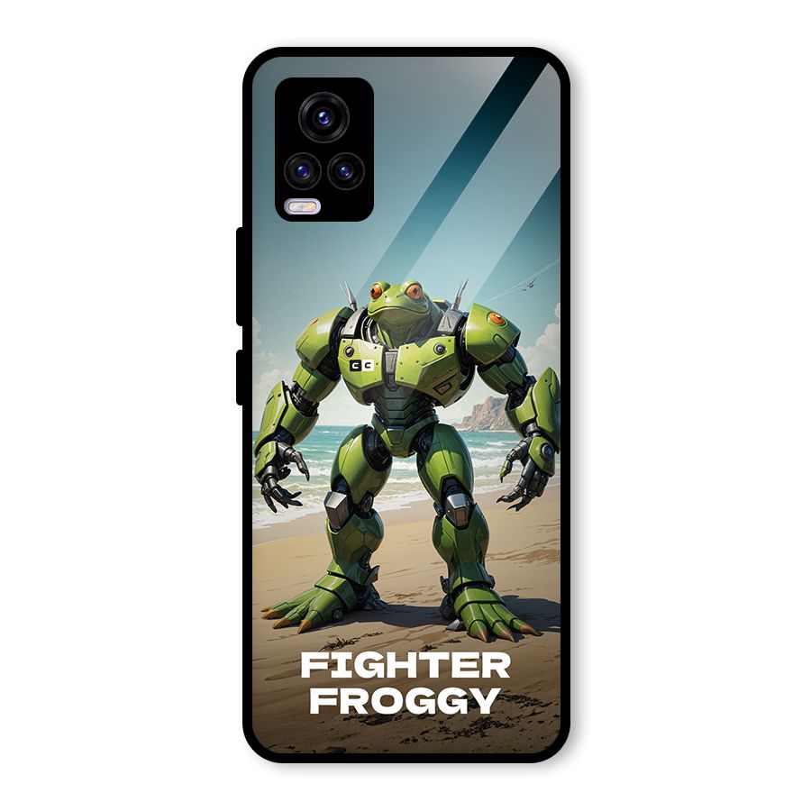 Fighter Froggy Glass Back Case for Vivo V20 2021