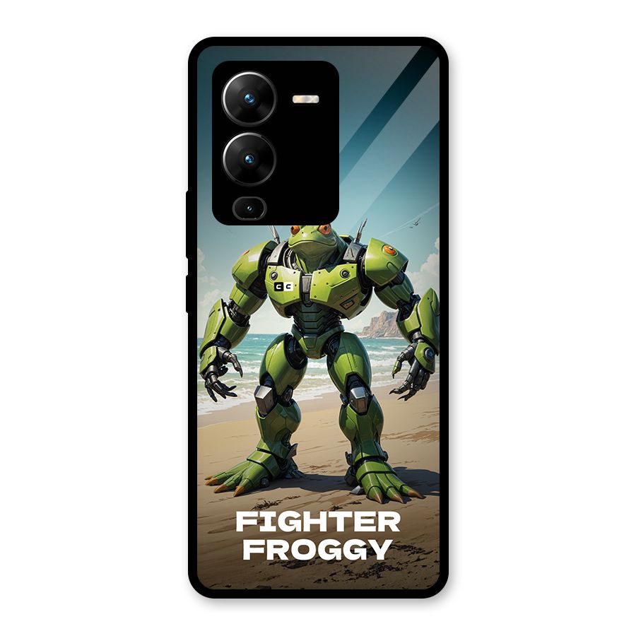 Fighter Froggy Glass Back Case for Vivo V25 Pro