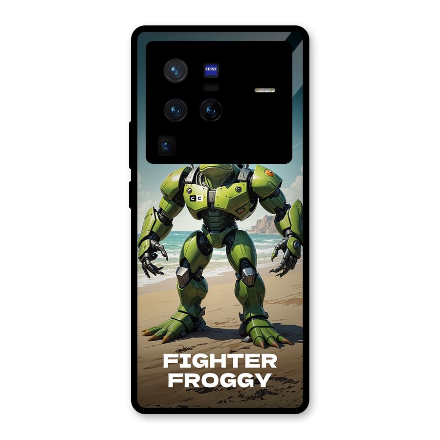 Fighter Froggy Glass Back Case for Vivo X80 Pro