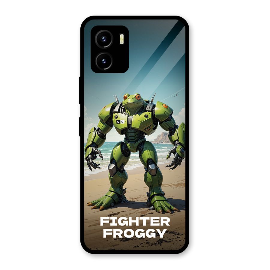 Fighter Froggy Glass Back Case for Vivo Y15s
