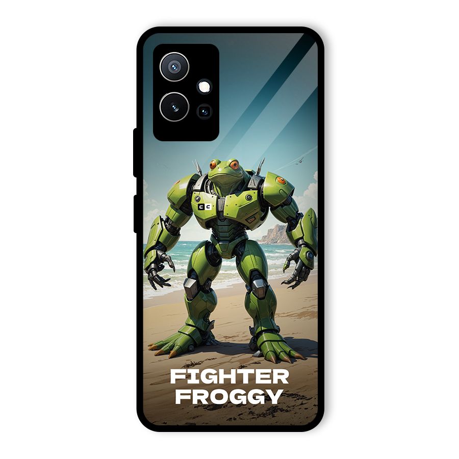 Fighter Froggy Glass Back Case for Vivo Y75 5G