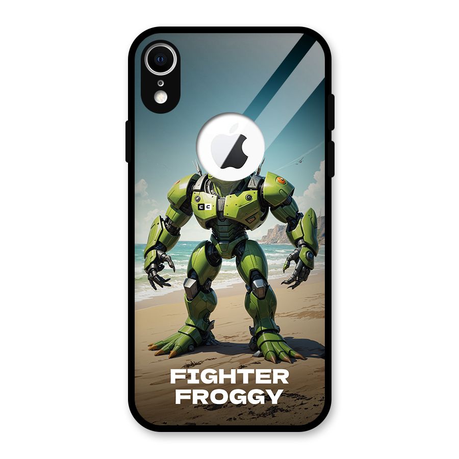 Fighter Froggy Glass Back Case for iPhone XR Logo Cut