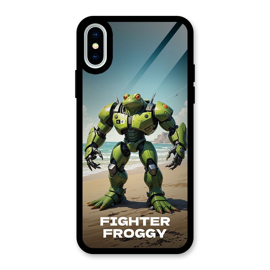 Fighter Froggy Glass Back Case for iPhone XS