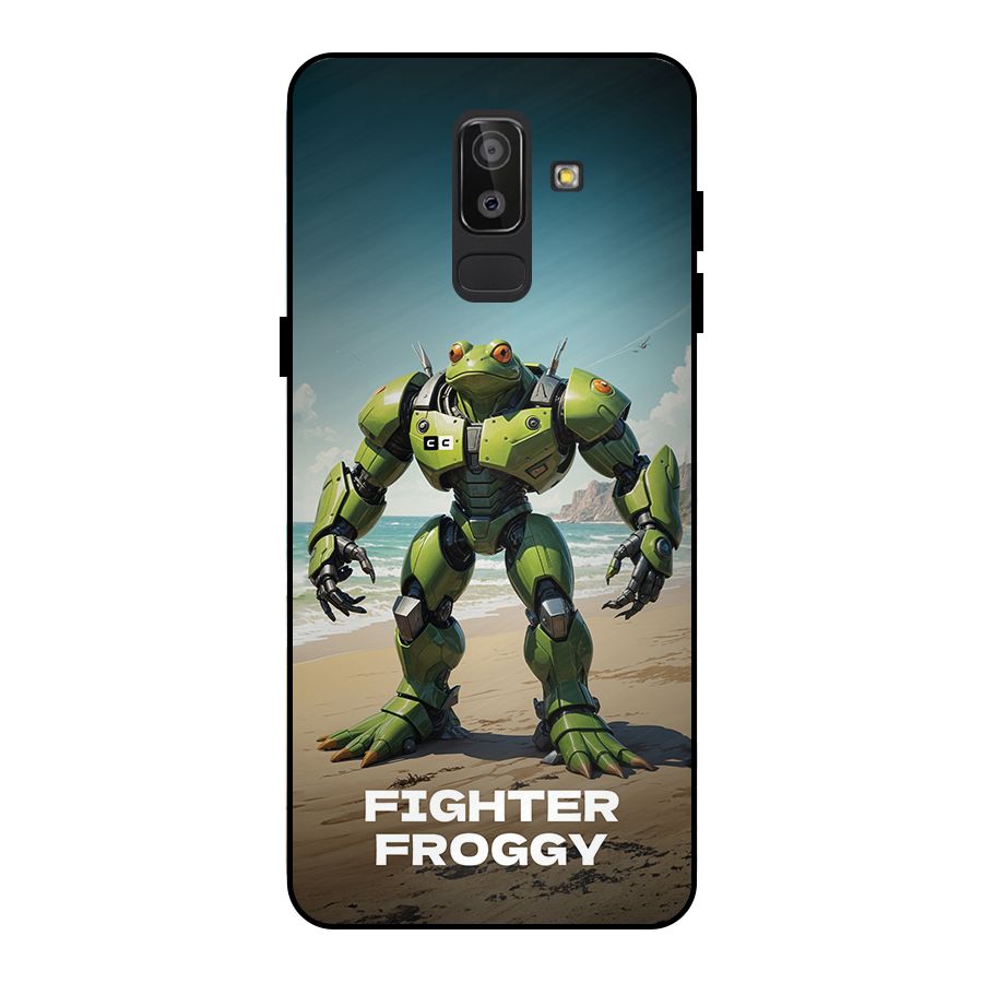 Fighter Froggy Metal Back Case for Galaxy J8
