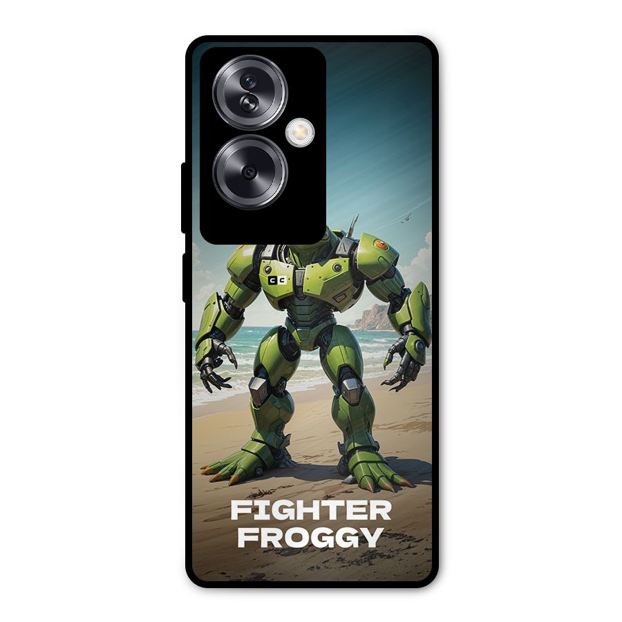 Fighter Froggy Metal Back Case for Oppo A79 5G